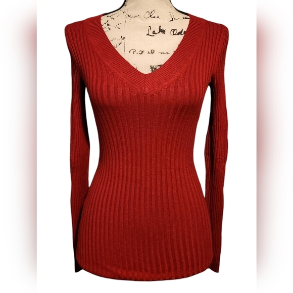 Express Long Sleeve V-neck Blouse - Picture 1 of 6